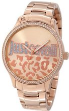 Just Cavalli R7253127507 Huge Rose Gold Ion-Plated Coated Stainless Steel Swarovski Crystal