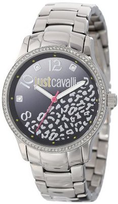 Just Cavalli R7253127511 Huge Round Stainless Steel Luminous Hands Swarovski Crystal