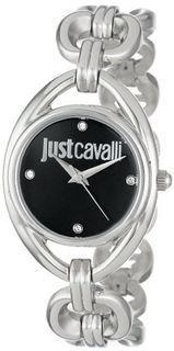 Just Cavalli R7253182503 Drop Stainless Steel Black Dial Swarovski Crystal