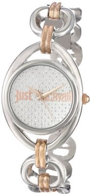 Just Cavalli R7253182504 Drop Stainless Steel Chain Bracelet Pave Swarovski Crystal Dial