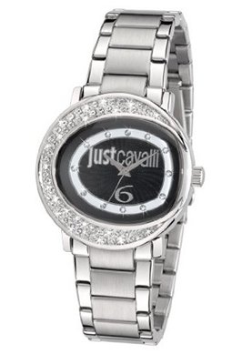 Just Cavalli R7253186501 Lac Stainless Steel Black Dial Swarovski Crystal