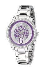 Just Cavalli R7253196501 Purple Leopard Shiny Stainless Steel