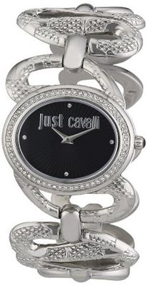 Just Cavalli R7253577504 Sinuous Stainless Steel Oval Swarovski Crystal