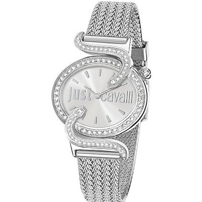 Just Cavalli Sin r7253591503 35mm Silver Steel Bracelet & Case Mineral