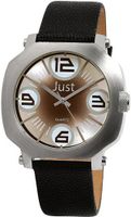 Just Quartz Just 48-S2067A-BK with Leather Strap