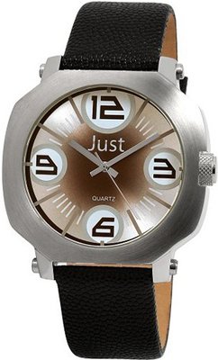 Just Quartz Just 48-S2067A-BK with Leather Strap