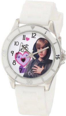 Justin Bieber Kids' JB1098 White Rubber Analog