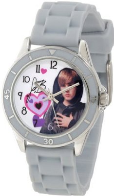 Justin Bieber Kids' JB1101 Grey Rubber Analog