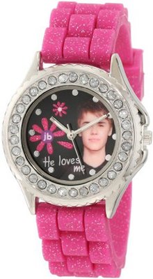 Justin Bieber Kids' JB1218 Glitter Fuschia Rubber