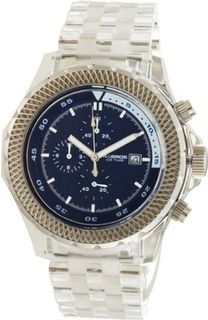K&BROS 9409-2 Ice-Time Bent Chronograph Blue and White