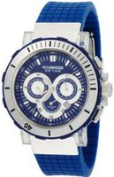 K&BROS 9423-2 Ice-Time Chronograph Blue Dial Blue Leather