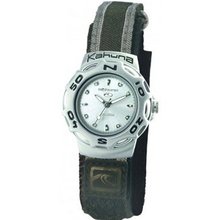 Kahuna K1M-3004L Ladies Silver Black Velcro Strap