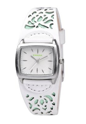 Kahuna KLS-0221L Ladies White and Green Cuff