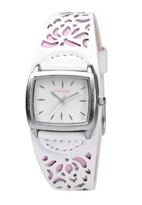Kahuna KLS-0223L Ladies White and Pink Cuff