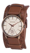Kahuna KLS-0244L Ladies Brown Floral Pattern Strap