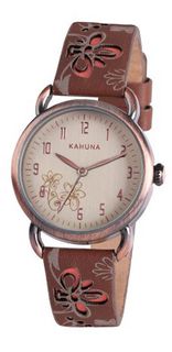 Kahuna KLS-0250L Ladies Brown Beige Floral