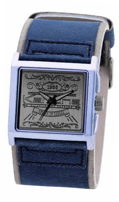 Kahuna KUC-0017G with Silver Dial and Grey Leather Strap