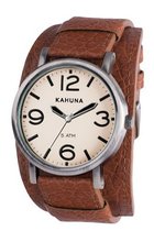 Kahuna KUC-0053G Oversized Tan Leather Cuff