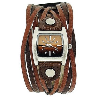 Kahuna Ladies Analogue Brown Multi Thong Leather Strap Fashion KLS-0265L