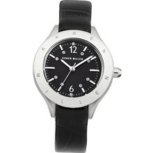 Karen Millen KM109B Ladies Black Leather Strap