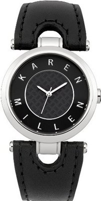 Karen Millen KM110B Ladies Black Leather