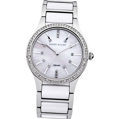 Karen Millen KM122SM Ladies Steel and Ceramic Bracelet