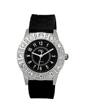 TRENDY FASHION Black Silicon Strap , Silver Case, Black Dial BY FASHION DESTINATION