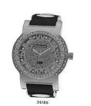 TRENDY FASHION Black/Silver Bullet Band Silicon Strap , Heavy Silver Case, Silver Dial BY FASHION DESTINATION