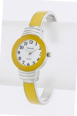Trendy Fashion COLORED METAL CUFF WATCH By Fashion Destination