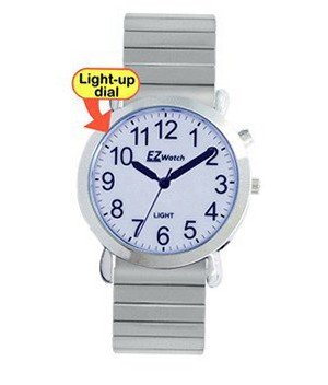 TRENDY FASHION EZ Large, Silver Expansion band, Silver case, White Dial BY FASHION DESTINATION