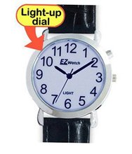 TRENDY FASHION EZ Medium, Black Croc Leather look band, Silver case, White Dial BY FASHION DESTINATION