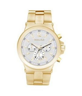 TRENDY FASHION Gold Metal Band With Silver Dial BY FASHION DESTINATION