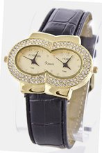 Trendy Fashion HORIZONTAL DUAL TIME WATCH By Fashion Destination
