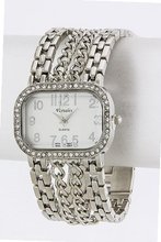 Trendy Fashion RECTANGLE CASE CHAIN WATCH By Fashion Destination