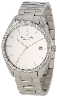 kate spade new york 1YRU0101 Large Stainless Seaport Crystal Bezel