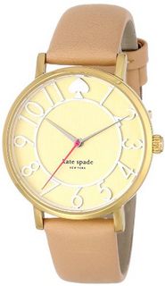 kate spade new york 1YRU0403 Metro Analog Display Japanese Quartz Beige