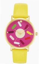 KATE SPADE NEW YORK X DARCEL DONUT METRO GRAND YELLOW WATCH