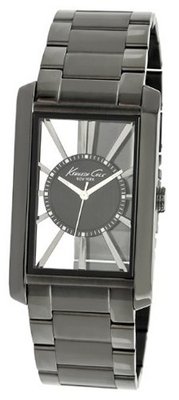 Kenneth Cole KC9067 Transparent Gunmetal Stainless Steel Bracelet