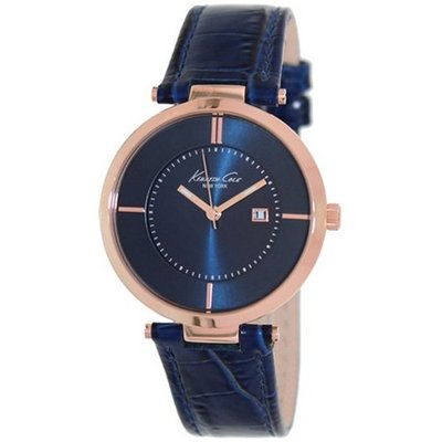 Kenneth Cole New York Blue Croco-Embossed Strap #KC2801