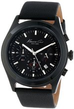 Kenneth Cole New York KC1901 Dress Sport Round Black IP Case Chronograph
