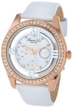 Kenneth Cole New York KC2794 Transparency White Multi-Function Floating Stone Dial Rose