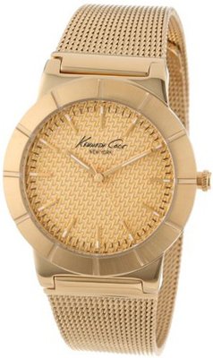 Kenneth Cole New York KC4909 Classic Triple Yellow Gold Mesh Bracelet