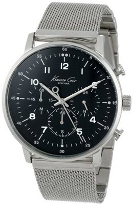 Kenneth Cole New York KC9206 Dress Sport Black Dial Chronograph Mesh