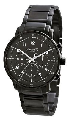 Kenneth Cole New York KC9213 Dress Sport Triple Black Chronograph Date