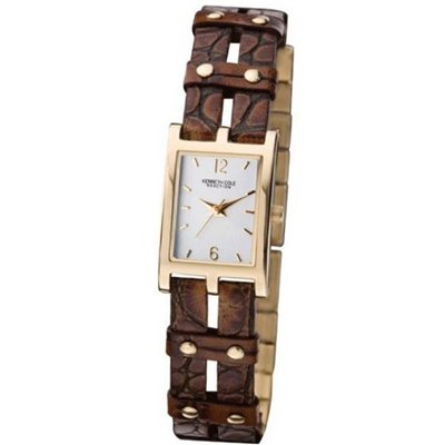 Kenneth Cole KC2409 Reaction Brown Leather Pattern