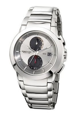 Kenneth Cole KC3668 Reaction Silver Dial Silver-Tone Bracelet