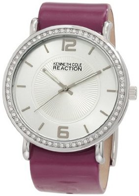 Kenneth Cole REACTION RK6008 HOLIDAY-Box Set Analog Stone Bezel Purple Strap