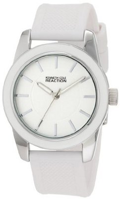 Kenneth Cole REACTION RK6012 HOLIDAY-Box Set Analog White Enamel Bezel