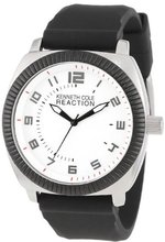 Kenneth Cole REACTION Unisex RK1273 Street Sport Round White Dial Arabic Numerals Silicone Strap