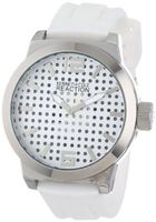 Kenneth Cole REACTION Unisex RK1319 Street Triple White Perforated Analog Dial
